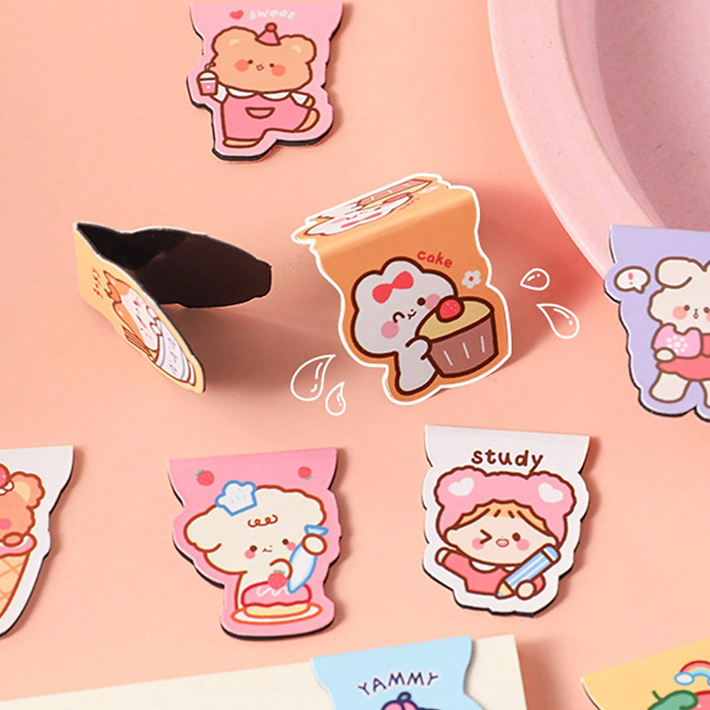 Bookmark Magnetic Clip - 5 stks Leuke Cartoon Beer Magnetische