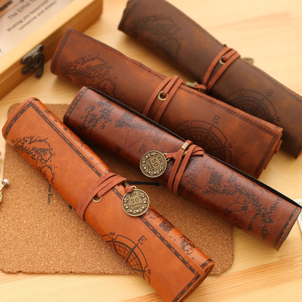 Pen Pouch Roll - Fashion Roll Vintage Retro Pen Etui