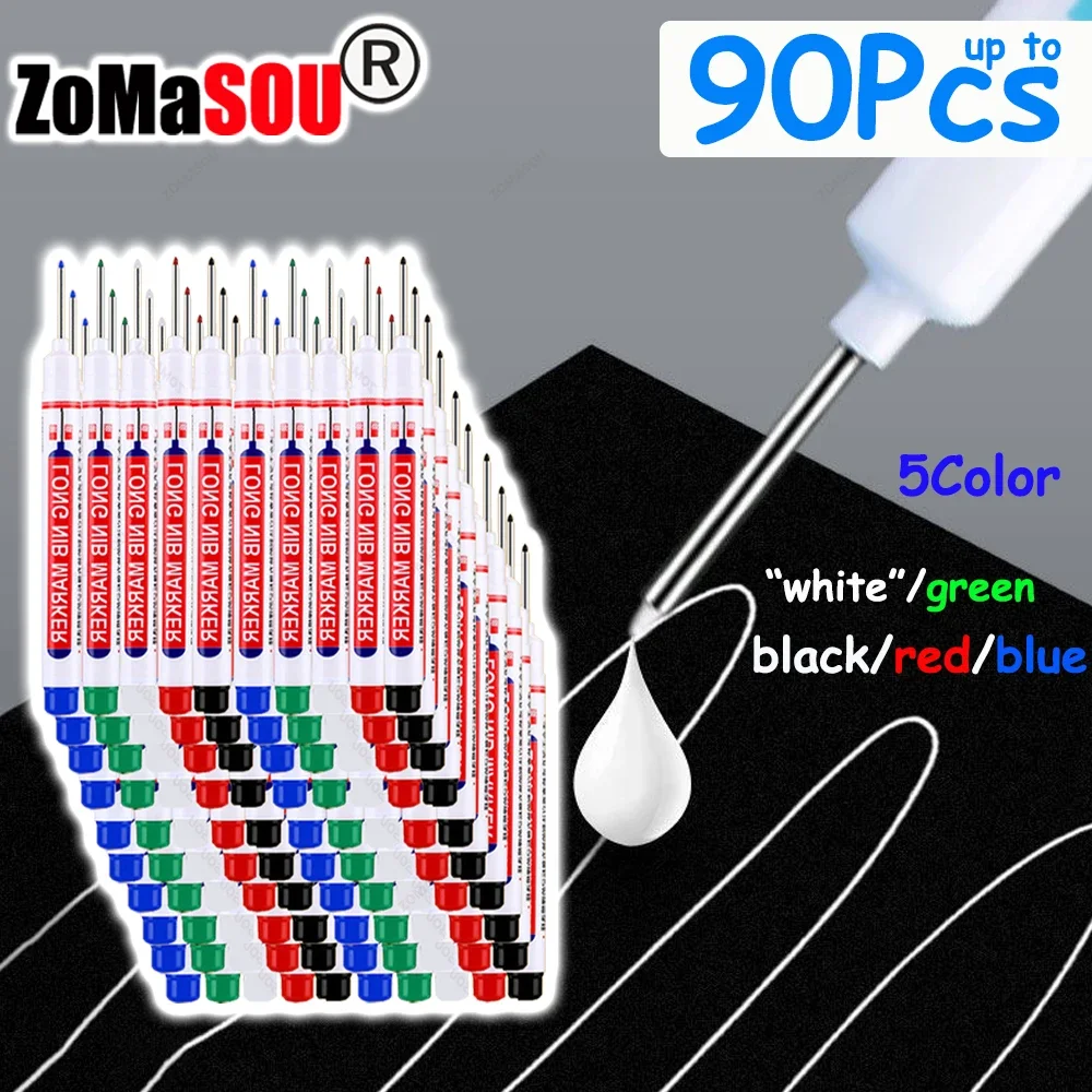 Highlighter Set Pastel - 1-90 Stuks Waterdichte Witte Lange Kop