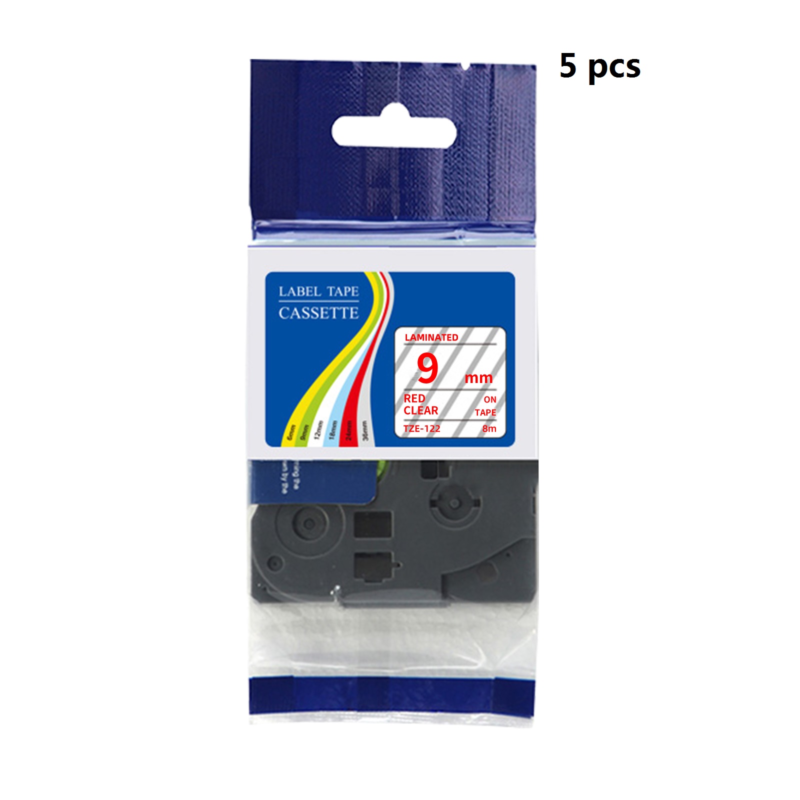 Label Printer Tape - 5 stuks compatibele Brother TZe gelamineerde