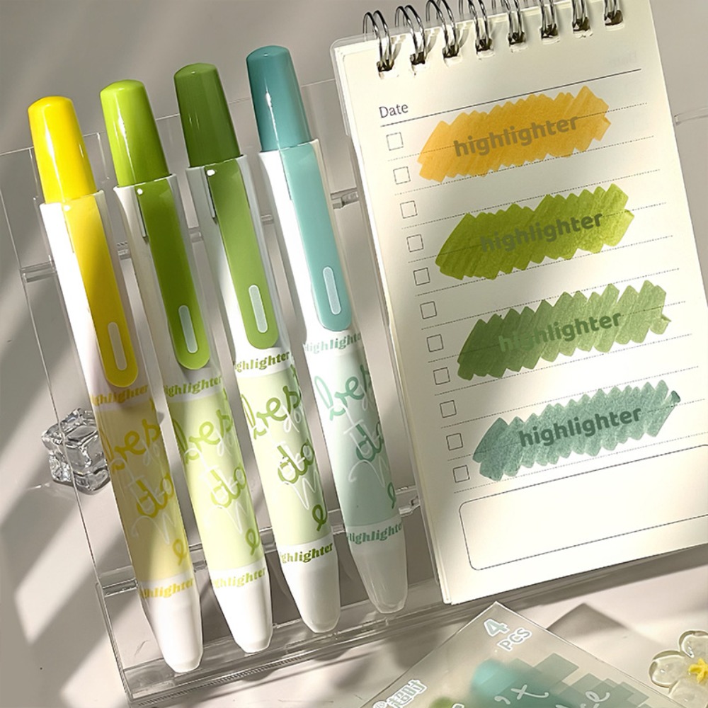 Highlighter Set Pastel - 4 stuks nieuwe kleurverloop markeerstift met