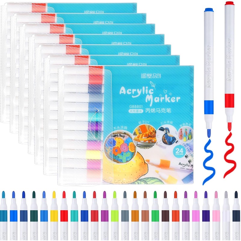 Highlighter Set Pastel - 12/24/36 Kleuren Acrylverfpennen Medium Punt 8