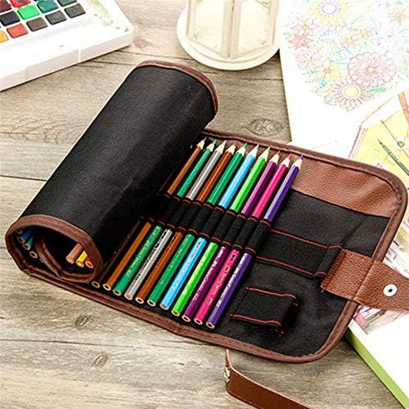 Pen Pouch Roll - BHBL 24-slots potloodrol-etui, penhouder, make-up opberghoes,