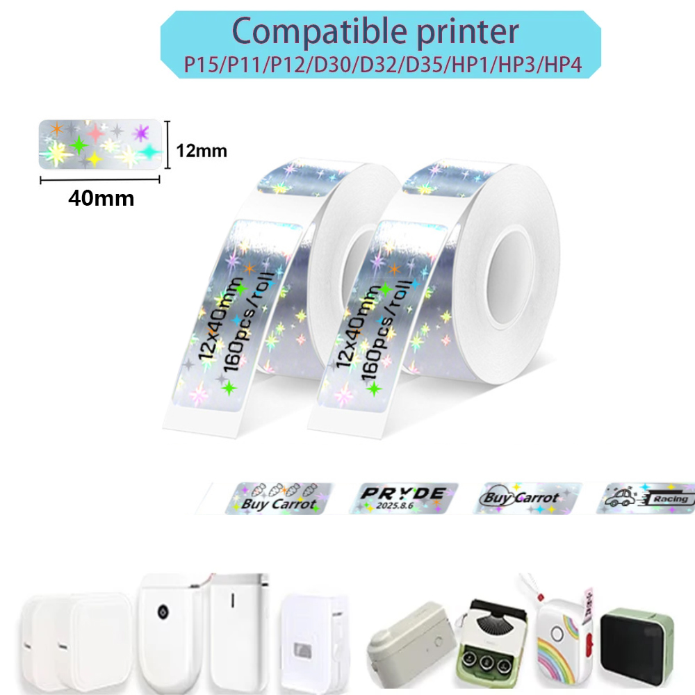 Label Printer Tape - P15 Label Maker Tape Draagbare zelfklevende