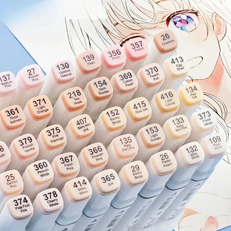 Highlighter Set Pastel - 6/12/24/30 Kleuren Huidskleur Dual Headed marker