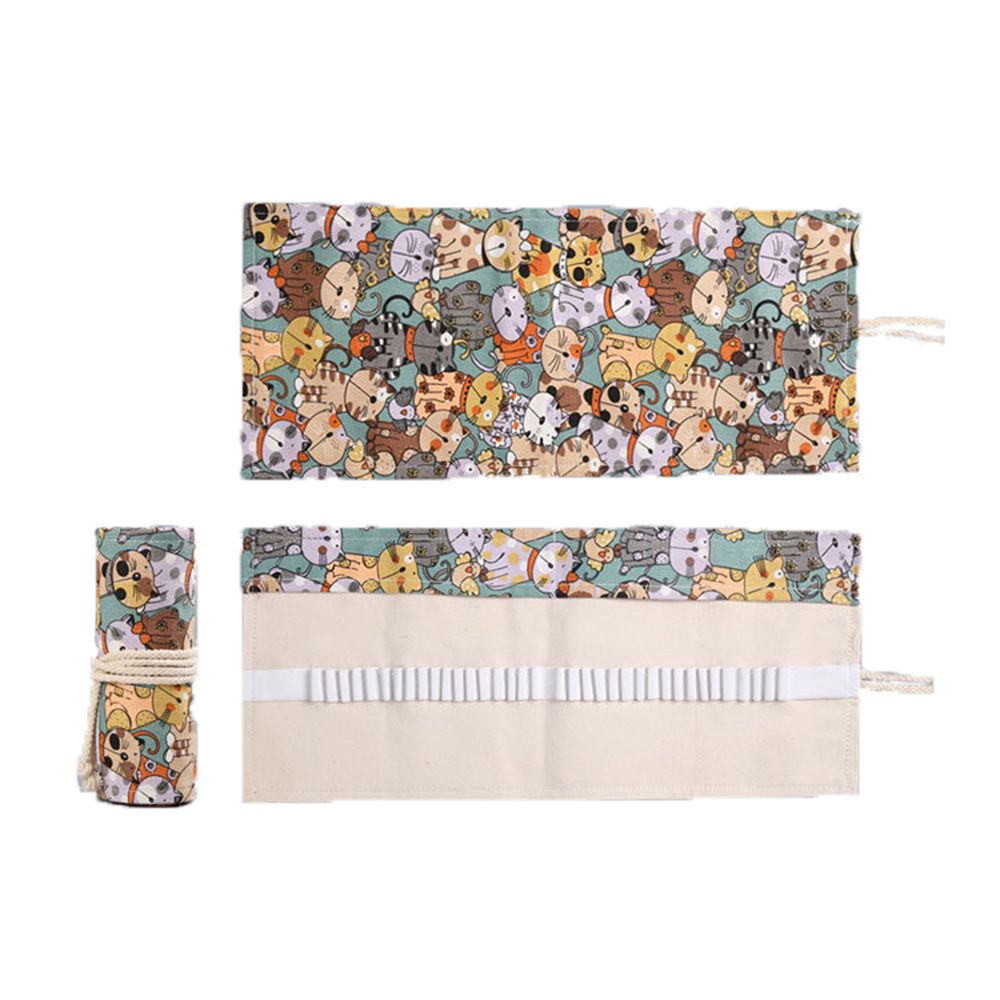 Pen Pouch Roll - Creatieve Jongens Meisjes Leuke Kat Roll