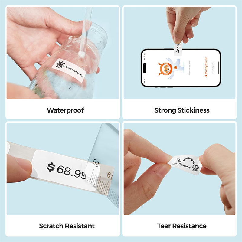 12*40mm Gekleurde Transparante - Label Printer Tape recensie en prijs