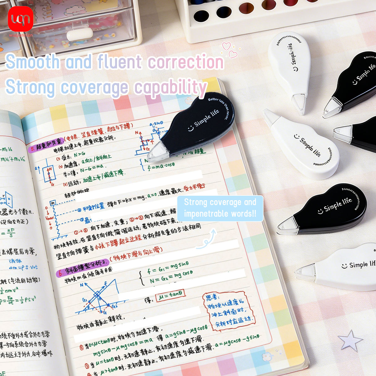 WQN - Zwart-witte mini-correct - Office Supply Office Stationery Items recensie en prijs