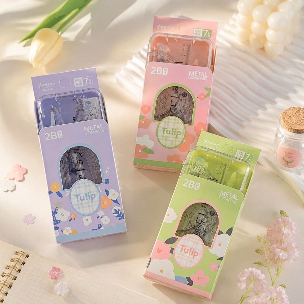 2/7-delige draagbare tulpen-vo - Compass Geometry Set recensie en prijs