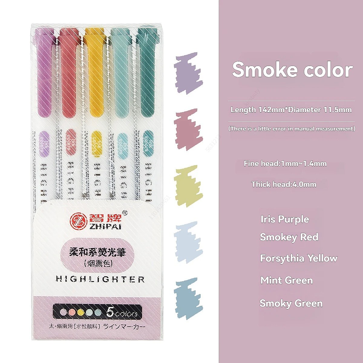 6-delige set rookkleurige past - Highlighter Set Pastel recensie en prijs