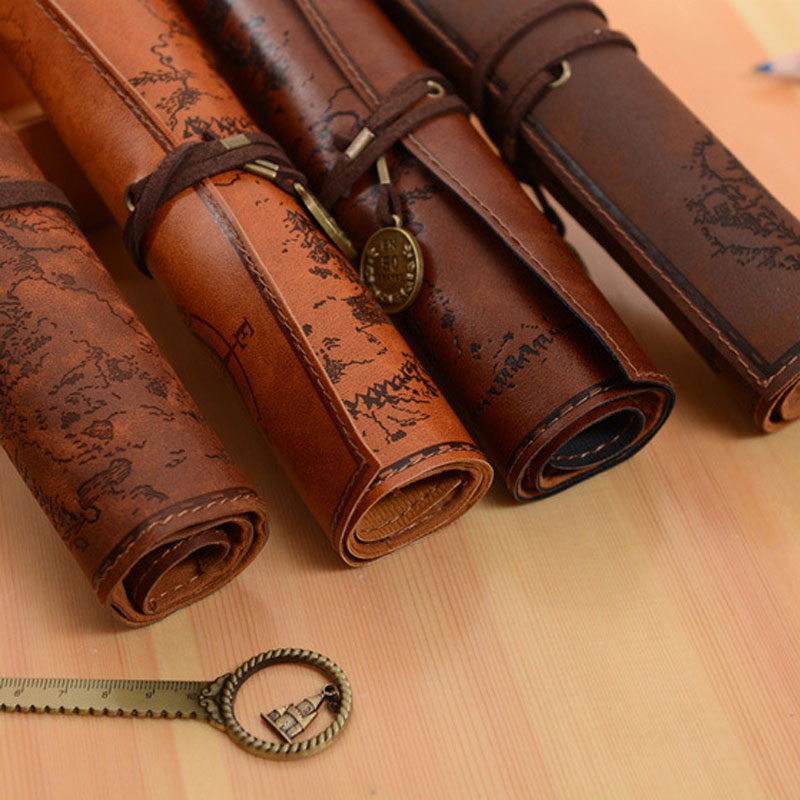Vintage Retro Schatkaart Potlo - Pen Pouch Roll recensie en prijs