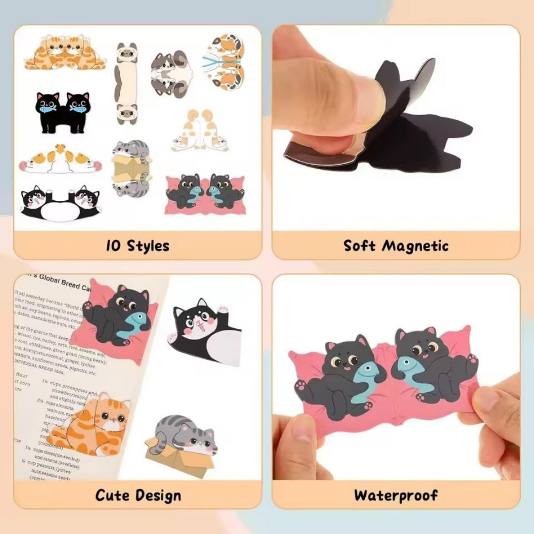 1set Creatieve Kat Patroon Mag - Bookmark Magnetic Clip recensie en prijs